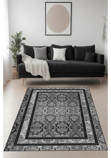Dijital Baskı Klasik Desenli Çift Çerçeveli Dekoratif Makinada Yıkanabilir Salon ve Yolluk Halısı fiyatları