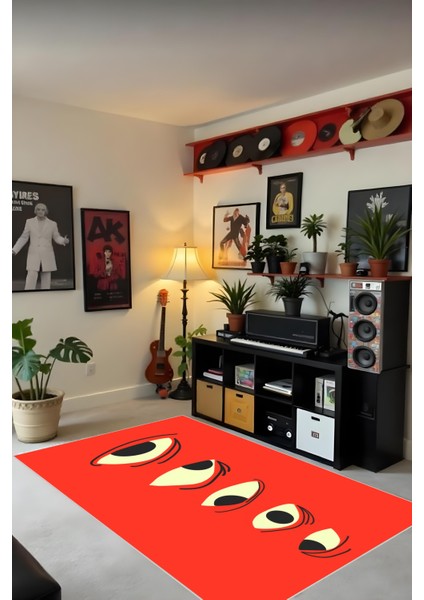 Makinede Yıkanabilir Bohem Desen Kaymaz Taban Leke Tutmaz Salon Halısı Çocuk Halısı ve Kesme Yolluk