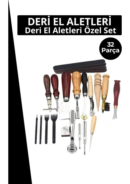 Deri El Aletleri 32 Parça Özel Set