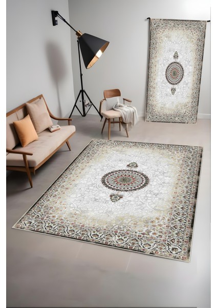 Makinede Yıkanabilir Klasik Desen Kaymaz Taban Leke Tutmaz Salon Halısı ve Kesme Yolluk modelleri