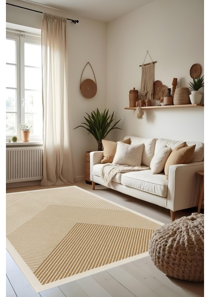 Makinede Yıkanabilir Geometrik Desen Kaymaz Taban Leke Tutmaz Mutfak Halısı Salon Halısı ve Yolluk