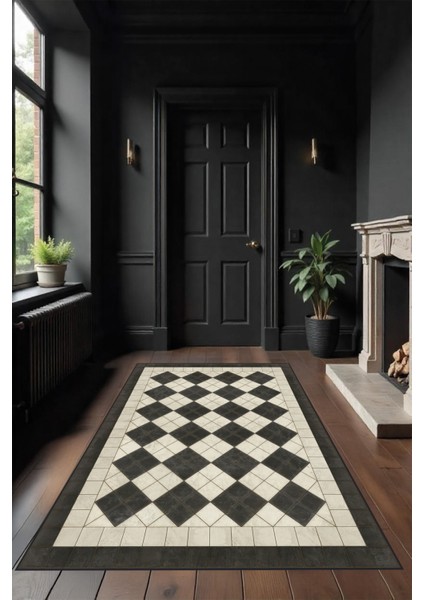 Makinede Yıkanabilir Dijital Baskı Kaymaz Taban Leke Tutmaz Mutfak Halısı Salon Halısı ve Yolluk