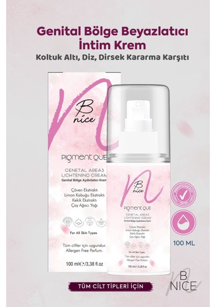 Genital Bölge Aydınlatıcı Krem 100 ml Bitkisel Formül Dermatolojik Onaylı Tüm Cilt Tipleri modelleri