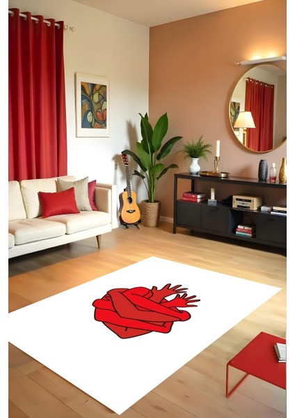 Dijital Baskı Modern Sanatsal Figürlü Kaymaz Taban Leke Tutmaz Makinada Yıkanabilir Salon Halısı fiyatları