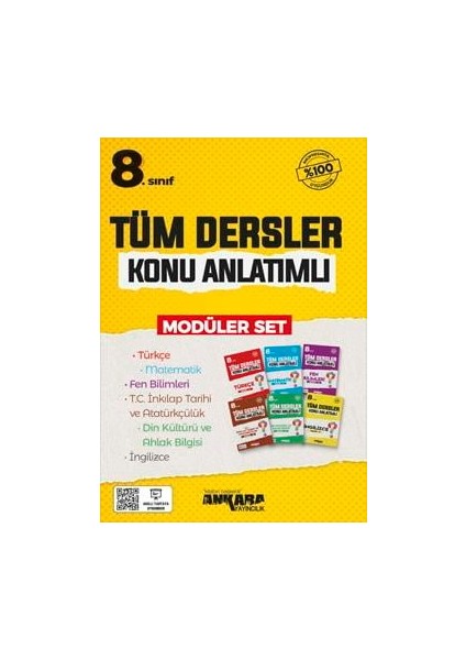 8. Sınıf Tüm Dersler Konu Anlatımlı Modüler Set