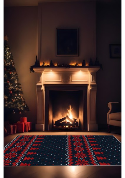 Yılbaşı Temalı Yeni Yıl Halısı Noel Halısı Christmas Parti Halısı Dijital Baskı Makinada Yıkanabilir fiyatları