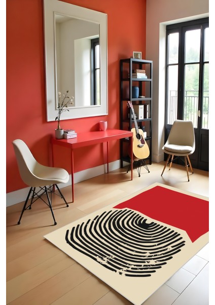 Makinede Yıkanabilir Bohem Desen Kaymaz Taban Leke Tutmaz Salon Halısı Çocuk Halısı ve Kesme Yolluk