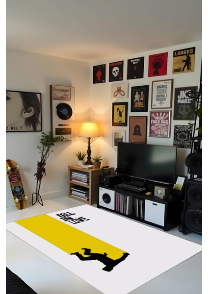 Dijital Baskı Modern Sanatsal Figürlü Kaymaz Taban Makinada Yıkanabilir Salon Halısı Genç Oda Halısı modelleri