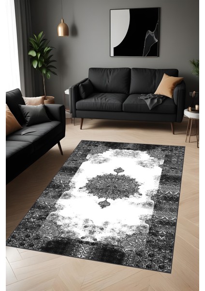 Dijital Baskı Klasik Desenli Çerçeveli Dekoratif Makinada Yıkanabilir Salon ve Yolluk Halısı fiyatları