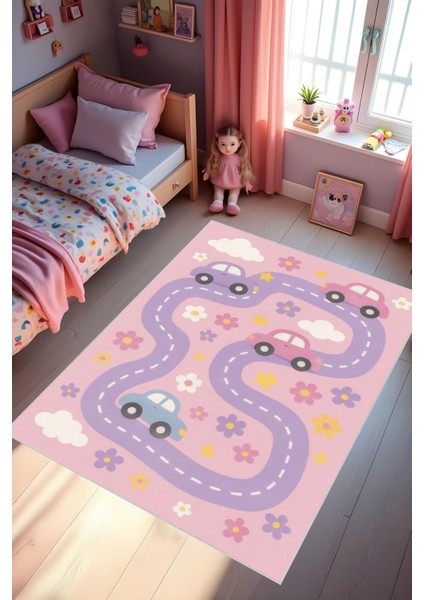 Dijital Baskı Çocuk Odası Halısı Makinede Yıkanabilir Anti Bakteriyel Leke Tutmaz Kaymaz Taban. fiyatları