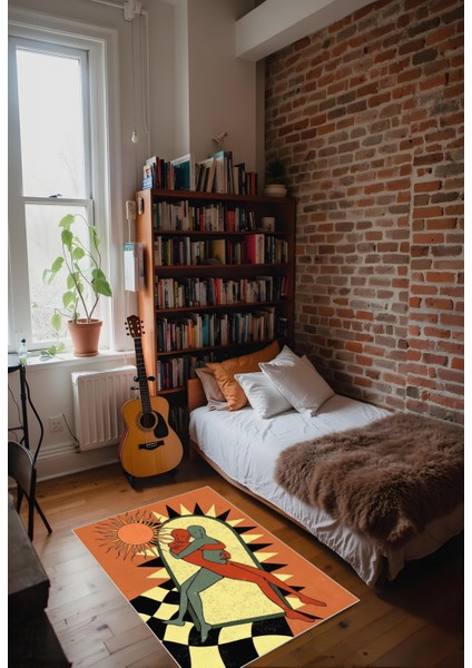 Makinede Yıkanabilir Bohem Desen Kaymaz Taban Leke Tutmaz Salon Halısı Çocuk Halısı ve Kesme Yolluk modelleri