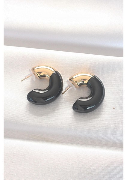 Ccb Siyah Gold Çift Renk Küpe - PRT3500EB01233