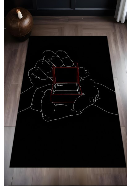 Dijital Baskı Modern Kaymaz Taban Leke Tutmaz Makinada Yıkanabilir Salon Halısı ve Genç Halısı