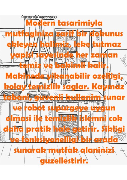 Dijital Baskı Yıkanabilir Leke Tutmaz Kaymaz Taban Salon Halısı Mutfak Halısı – Modern Tasarım modelleri