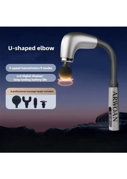 Masaj Tabancası Derin Doku Kas Gevşetici, Sessiz Motor, 4 Başlık Aparatı ile Profesyonel Masaj Cihazı fiyatları