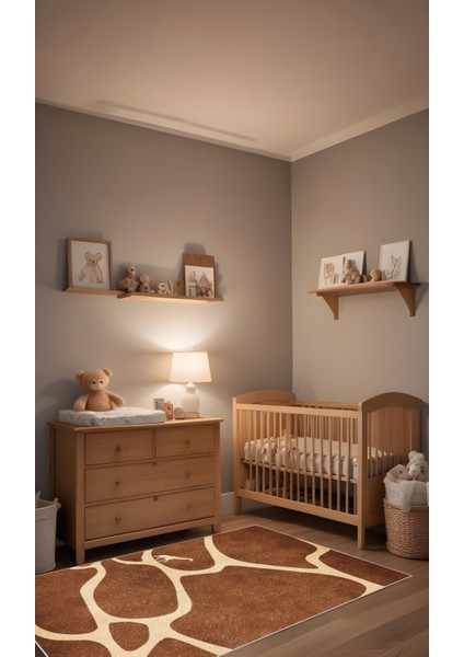 Dijital Baskı Doğal Temalı Kaymaz Taban Leke Tutmaz Makinada Yıkanabilir Salon Halısı ve Yolluk