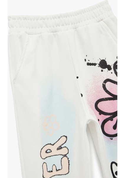 Şardonlu Beli Lastikli Baskılı Jogger Eşofman Altı modelleri