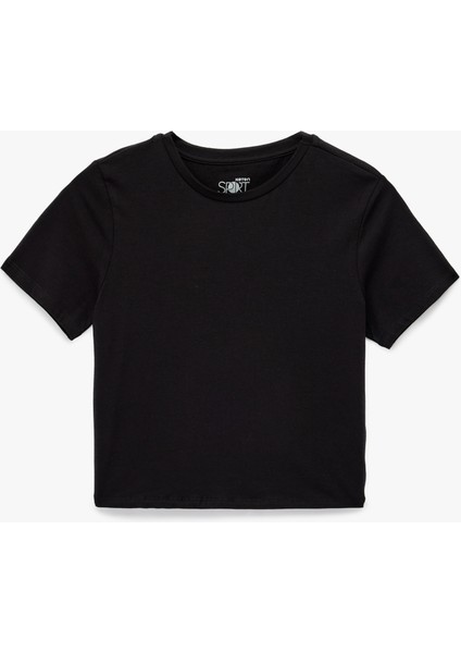 Slim Fit Kısa Kollu Bisiklet Yaka Spor Tişört