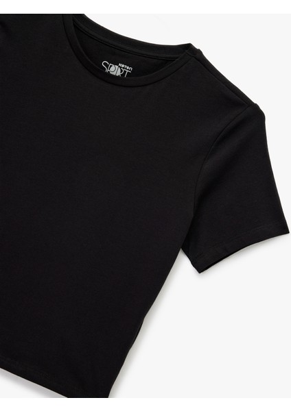 Slim Fit Kısa Kollu Bisiklet Yaka Spor Tişört modelleri