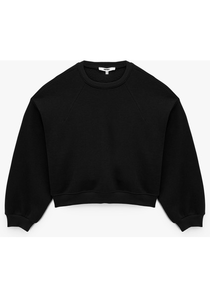 Regular Fit Üç Iplik Uzun Kollu Bisiklet Yaka Basic Sweatshirt