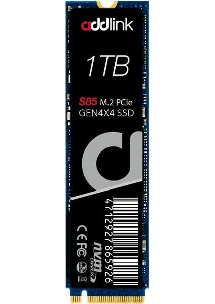 S85 1TB 6000/5400 Mb/s M.2 2280 Pcıe 4.0 Nvme 1.4 3D Nand Flash SSD AD1TBS85M2P