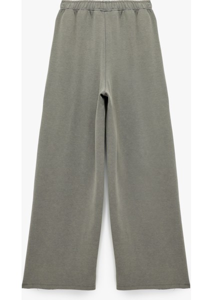 Şardonlu Rahat Kalıp Nervürlü Cepli Beli Lastikli Geniş Paça Eşofman Altı fiyatları