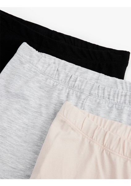 Beli Lastikli Basic 3'lü Tayt Seti
