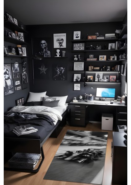 Dijital Baskı Araba Temalı Kaymaz Taban Leke Tutmaz Makinada Yıkanabilir Salon Halısı Genç Halısı fiyatları