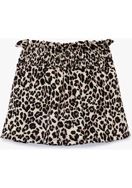 Leopar Desenli Gipeli Mini Şort Etek fiyatları