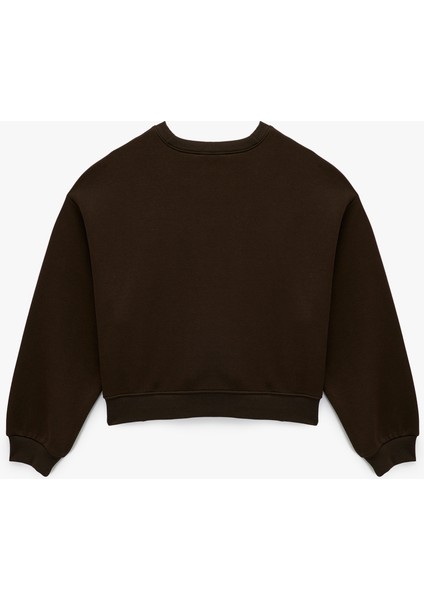 Regular Fit Üç Iplik Uzun Kollu Bisiklet Yaka Basic Sweatshirt fiyatları