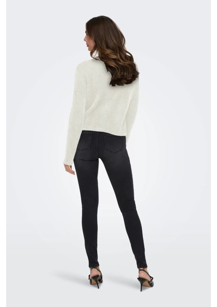 Kadın Onlpetra Inci Düğmeli Bisiklet Yaka Örgü Hırka 15350655 Ekru fiyatları