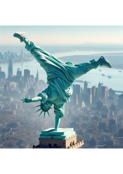 B-Boy Özgürlük Heykeli V1 Ev Duvar Salon Güzellik Salonu Ofis Dükkan Dekarasyon Kanvas Tablo fiyatları