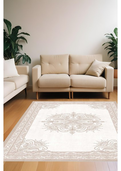 Dijital Baskı Modern Klasik Desenli Çerçeveli Dekoratif Makinada Yıkanabilir Salon ve Yolluk Halısı fiyatları