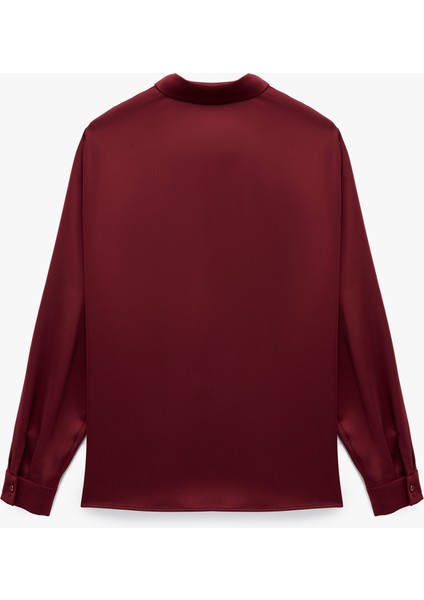 Klasik Yaka Uzun Kollu Düğmeli Saten Gömlek fiyatları