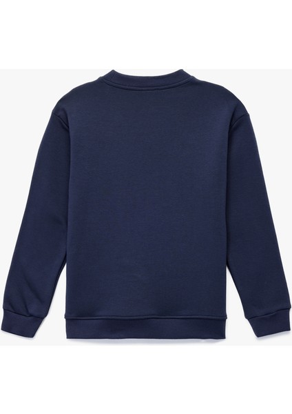 Dinozor Baskılı Şardonlu Uzun Kollu Bisiklet Yaka Sweatshirt fiyatları