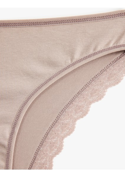 Paçası Dantelli Rahat Kalıp Pamuklu Brazilian Külot modelleri