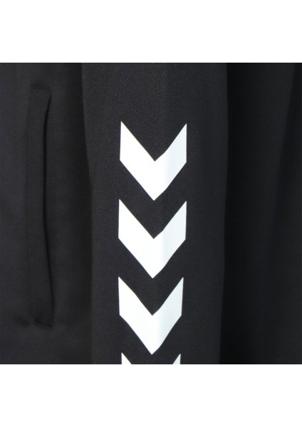 Erkek Siyah Sweatshirt Logo ve Şevron Baskılı Regular Fit İlkbahar Sonbahar Koleksiyonu