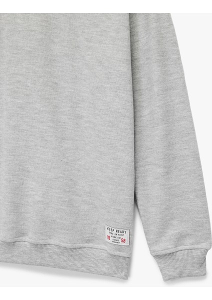 Şardonlu Uzun Kollu Basic Yarım Fermuarlı Dik Yaka Sweatshirt modelleri