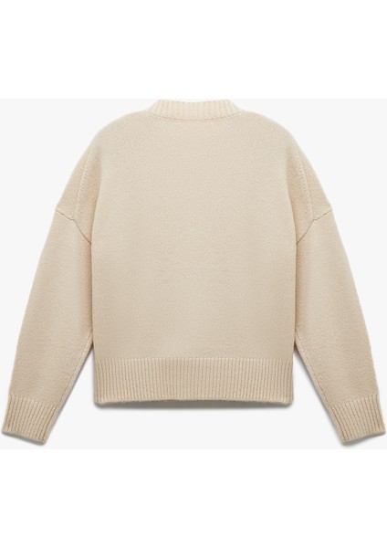 Uzun Kollu Bisiklet Yaka Triko Basic Kazak fırsatları