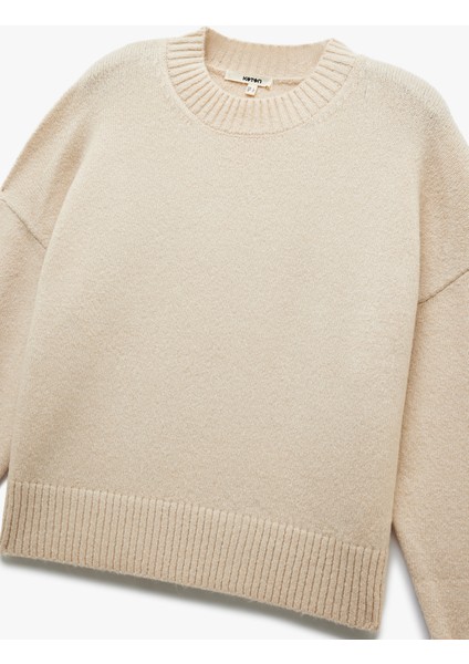 Uzun Kollu Bisiklet Yaka Triko Basic Kazak indirimleri