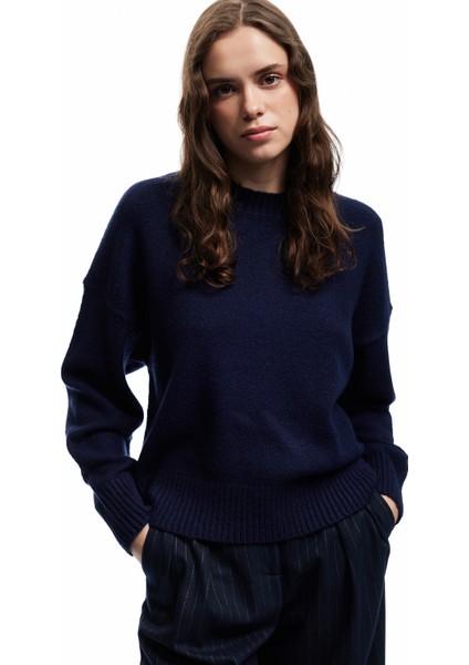 Uzun Kollu Bisiklet Yaka Triko Basic Kazak fiyatları