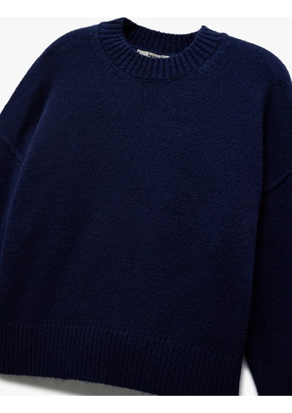 Uzun Kollu Bisiklet Yaka Triko Basic Kazak indirimleri