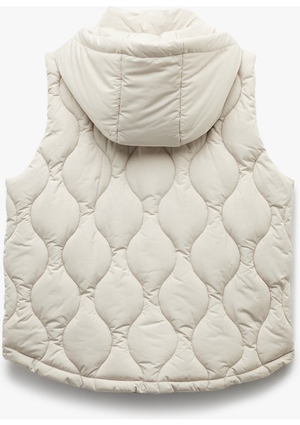 Fermuarlı Cepli Su Itici Kapüşonlu Kolsuz Kapitone Şişme Yelek indirimleri