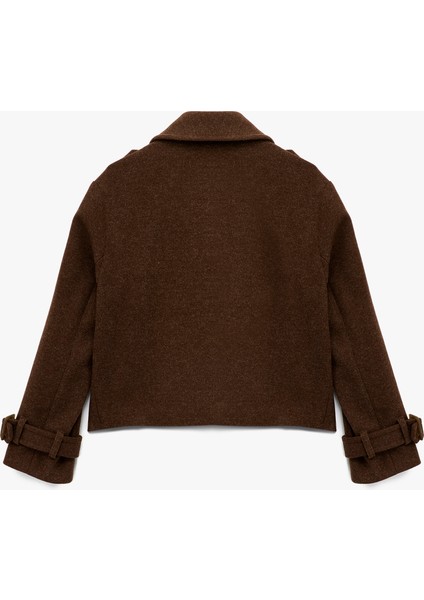 Cepli Düğmeli Uzun Kollu Kısa Kaşe Mont fiyatları