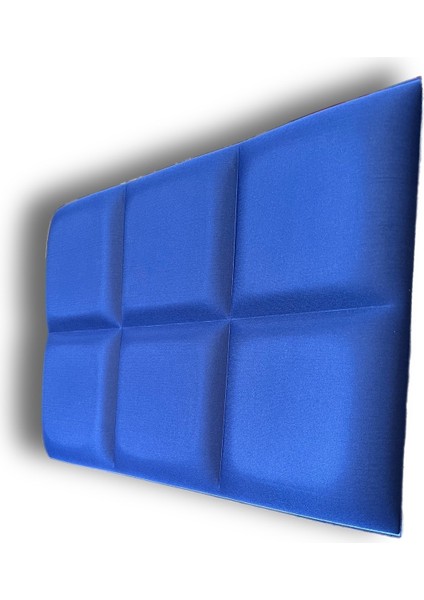 Akustik 3D Dolgulu Parlak Yüzeyli Mavi Panel 50X33CM Kalınlık 30MM