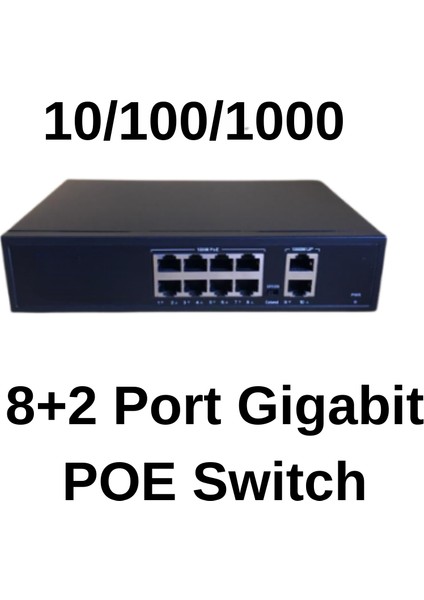 8 Port Poe Switch 2 Port Uplink Gigabit 10/100/1000