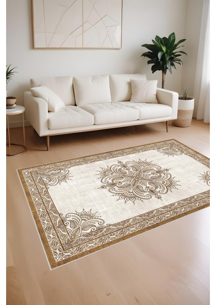 Dijital Baskı Modern Klasik Desenli Çerçeveli Dekoratif Makinada Yıkanabilir Salon ve Yolluk Halısı fiyatları