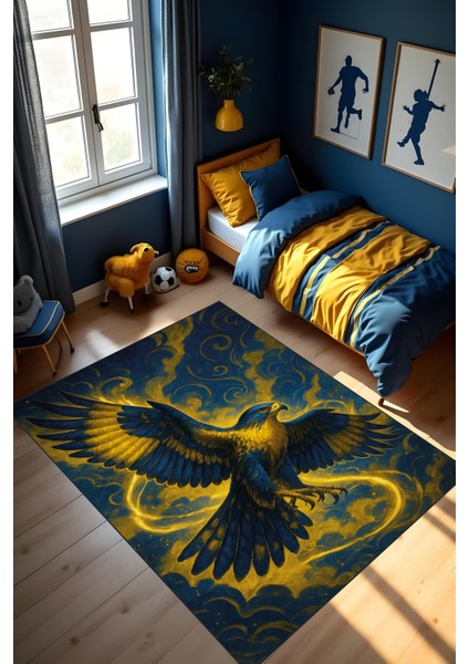 Dijital Baskı Futbol Halısı Makinede Yıkanabilir Anti Bakteriyel Leke Tutmaz Kaymaz Taban