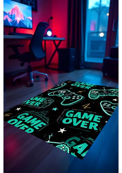 Gaming Halı Dijital Baskı Oyun Odası Halısı Kaymaz Taban Yıkanabilir Gamer Modern Tasarım fiyatları