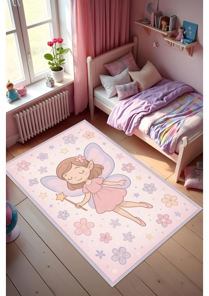 Dijital Baskı Çocuk Odası Halısı Makinede Yıkanabilir Anti Bakteriyel Leke Tutmaz Kaymaz Taban.